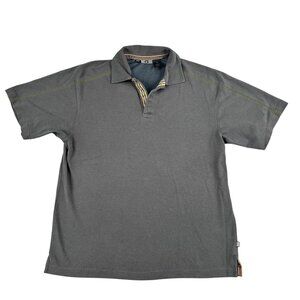 REI UPF 50+ Mens Grey Polo Shirt Sz Medium